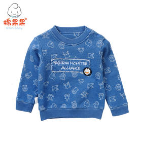 棉果果春秋季男童圆领卫衣M312180218483