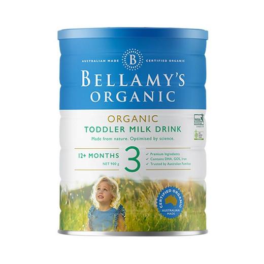 【保税仓】澳洲 贝拉米（Bellamy′s）有机幼儿配方奶粉3段（新包装）900g 适合12个月以上 商品图0