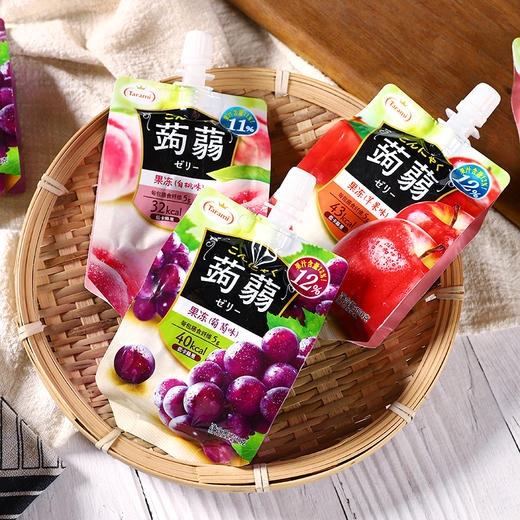 日本tarami蒟蒻魔芋水果果冻6袋装低热量美味饱腹感小零食 快抱