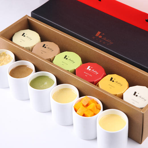 布丁礼盒六枚装（ 原味、芒果、红茶、榴莲、咖啡、巧克力）【提前5小时】 商品图1