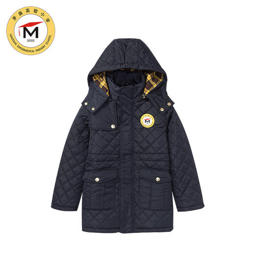 茅盾实验小学男女孩同款连帽棉服 商品图0