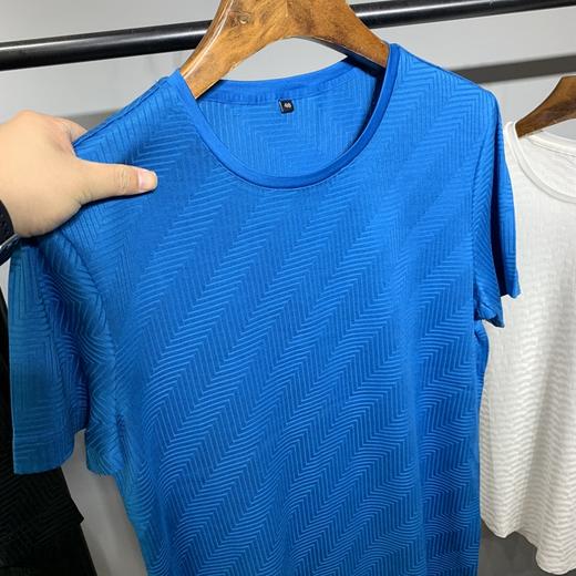 清仓特价 撤柜口碑单 天丝面料 男士暗纹纯色短袖 商品图3