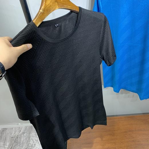 清仓特价 撤柜口碑单 天丝面料 男士暗纹纯色短袖 商品图2