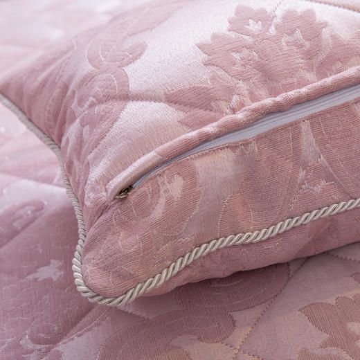 欧式色织床盖三件套/六件套-玫瑰粉 商品图2