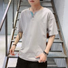 SR-夏季V领体桖男装半袖打底衫 商品缩略图3