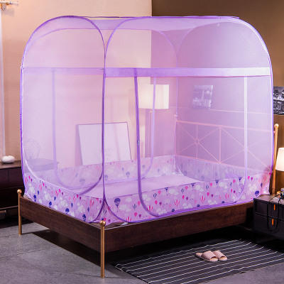 ABC-蒙古包双开门大空间拉链1.5m/1.8m床双人家用方顶蚊帐 商品图0