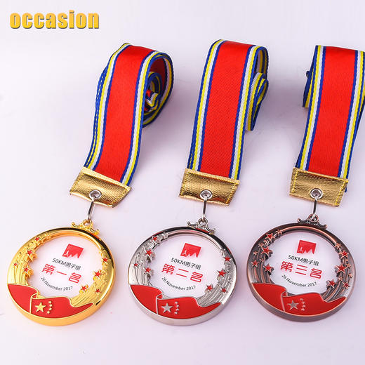 金属水晶奖牌定制定做马拉松体育篮球足球田径运动会比赛儿童挂牌 商品图2