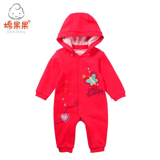 棉果果春秋款女童大毛圈内里汗布对开连体衣M322722218506 商品图0