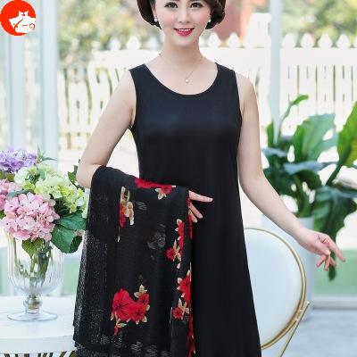 JR YELF29801911 中年春秋显瘦洋气假两件套裙子 商品图1