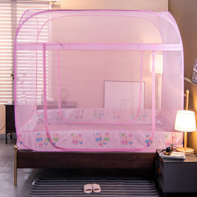 ABC-蒙古包双开门大空间拉链1.5m/1.8m床双人家用方顶蚊帐 商品图1