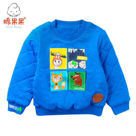 棉果果秋冬季 男童绗棉 圆领卫衣M412180818641 商品图1