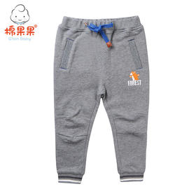 棉果果冬季男童抓绒长裤M412200218649