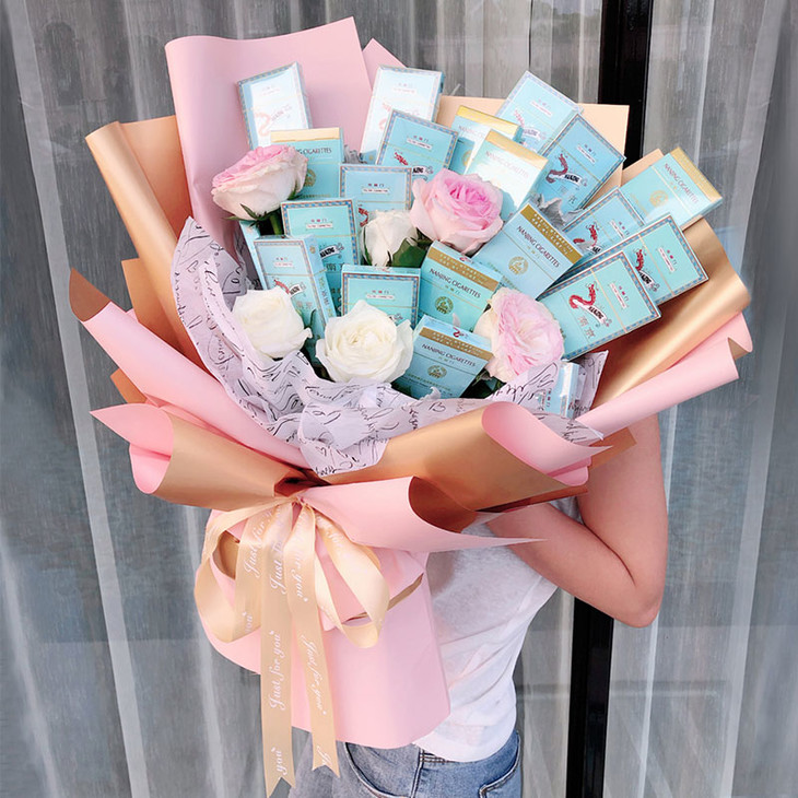 新款创意抖音网红花束烟包装零食生日道歉哄男友父亲节送爸爸领导生日