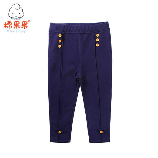 棉果果春秋款女童氨棉螺纹打底裤M322206218507 商品图0