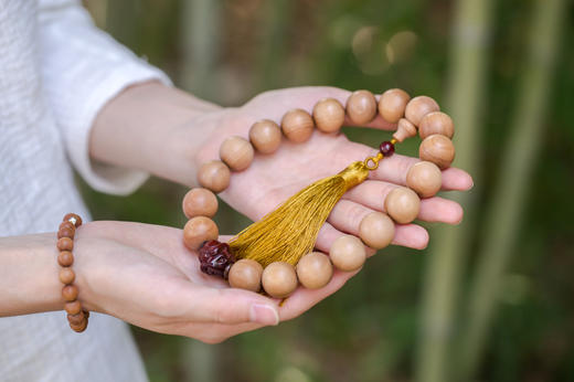 端午粽情香檀拍过惊鸿翥18cm19颗老山檀生肖手持