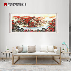 遍山红野图卷轴画