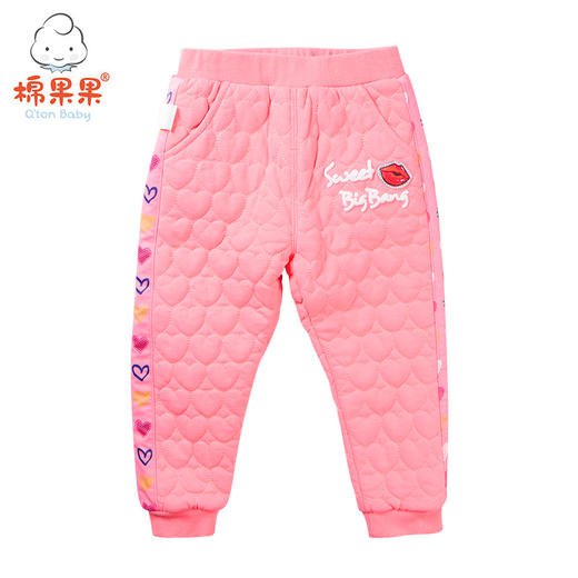 棉果果专柜同款冬季女童空气层夹棉加厚长裤M422200718633 商品图0