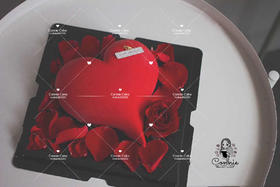 红玫瑰红色法式慕斯