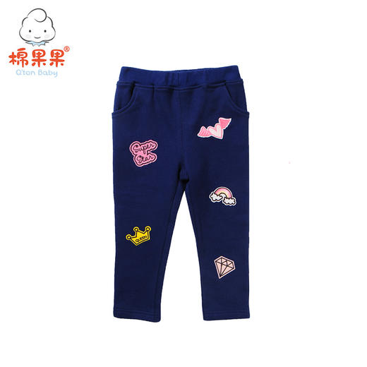 棉果果春秋款女童大毛圈针织长裤M322200218453 商品图1
