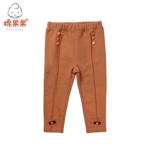 棉果果春秋款女童氨棉螺纹打底裤M322206218507 商品图1