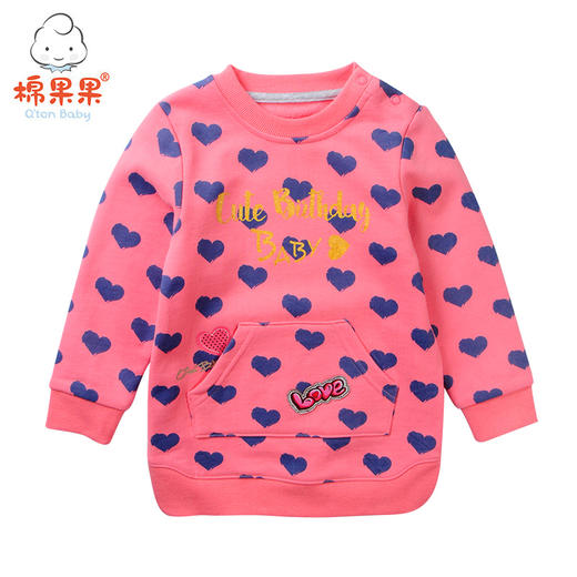 棉果果秋冬季女童抓绒圆领卫衣M422180218625 商品图2