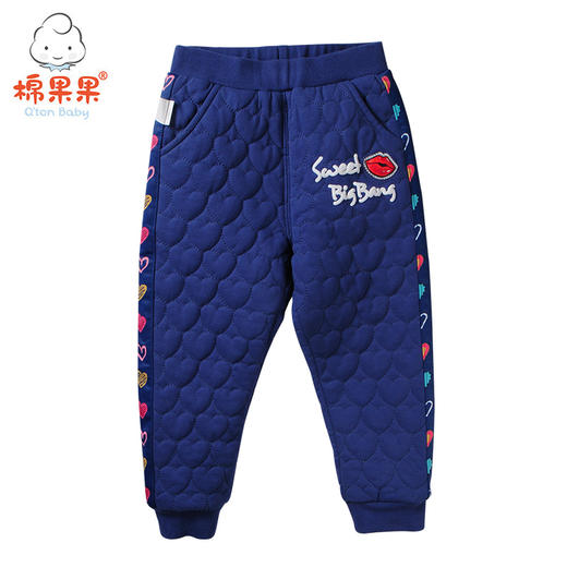 棉果果专柜同款冬季女童空气层夹棉加厚长裤M422200718633 商品图1