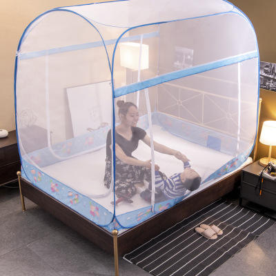 ABC-蒙古包双开门大空间拉链1.5m/1.8m床双人家用方顶蚊帐 商品图2