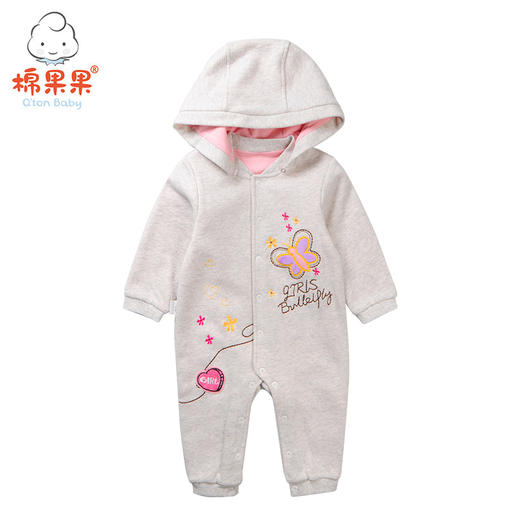 棉果果春秋款女童大毛圈内里汗布对开连体衣M322722218506 商品图1