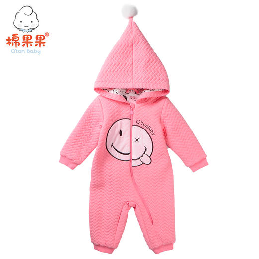 棉果果秋冬季女童涤包氨空气层对开连体衣连身衣哈衣M422722618683 商品图1
