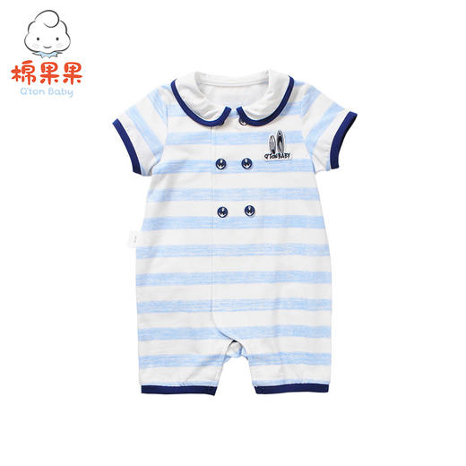 棉果果夏季男女宝对开连体衣连身衣哈衣M212722218256 商品图3