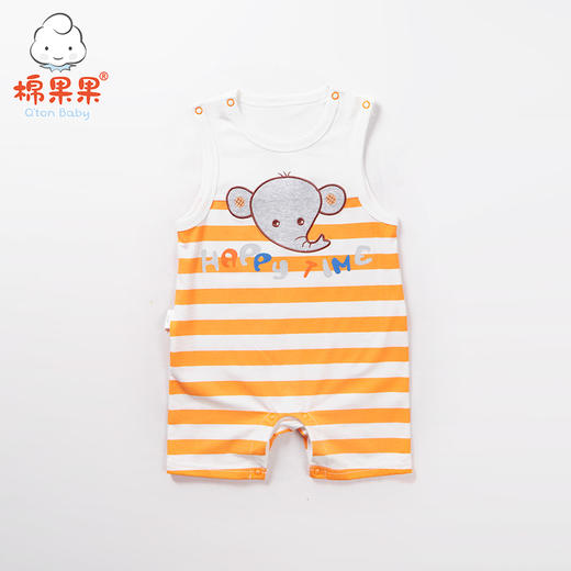 棉果果夏季男女童背心连体衣连身衣哈衣M212724218294 商品图5