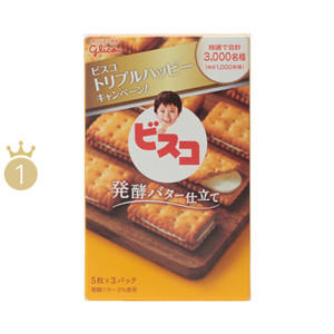 GLICO 格力高 Bisco发酵黄油乳酸菌夹心饼干 15枚 商品图0