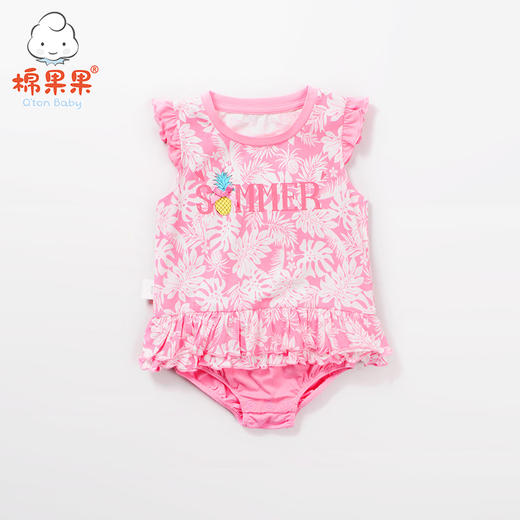 棉果果夏季女童套头三角连体衣连身衣哈衣M222711218275 商品图1