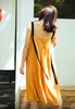 AtelierMissLu / Molly-蜜杏黄肩部珍珠飘带连身裙 商品缩略图6
