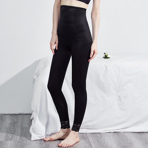 高腰   轻薄柔软缎面  舒适收腹提臀收腿    超细高弹收胃长塑裤 商品图1