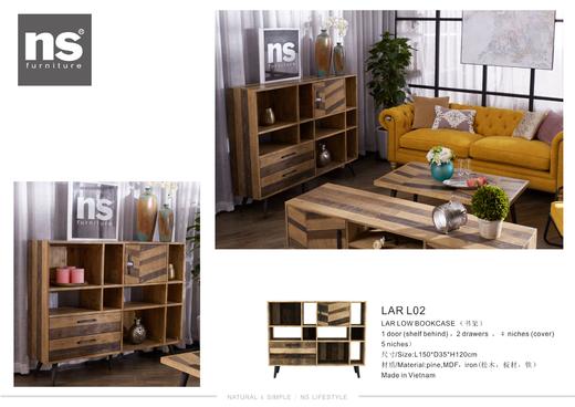 NS家居nsfurniture卧室进口实木书架NSCB-LAR L02 商品图1
