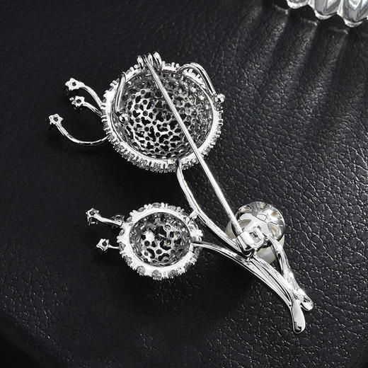 YZ-新款气质高档锆石蒲公英胸针女时尚大衣胸花西服配饰 商品图3