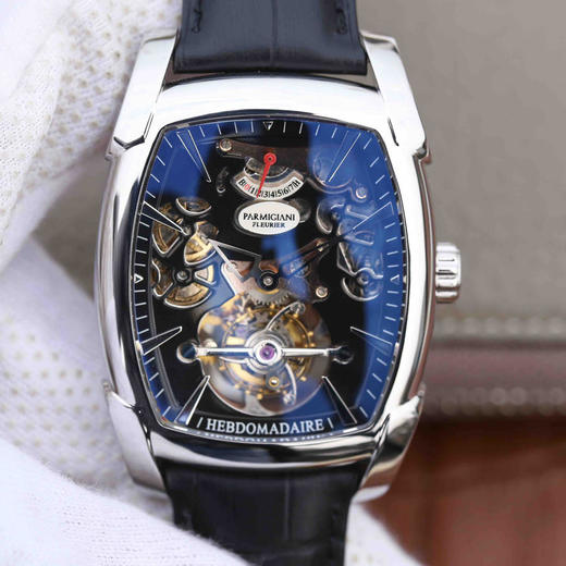 BM帕玛强尼TOURBILLON系列PF012512.01。真陀飞轮男士 手动机械,53x37.2毫米原版尺寸,男士 材质：精钢镀金，真皮表带 商品图0