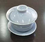 台湾名家 翁士杰 丁香紫盖碗（含托） 商品图0