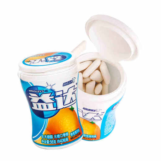 益达口香糖草莓西瓜香橙草本精华等多种口味40粒