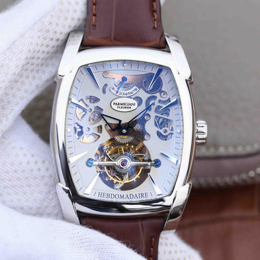 BM帕玛强尼TOURBILLON系列PF012512.01。真陀飞轮男士 手动机械,53x37.2毫米原版尺寸,男士 材质：精钢镀金，真皮表带 商品图0
