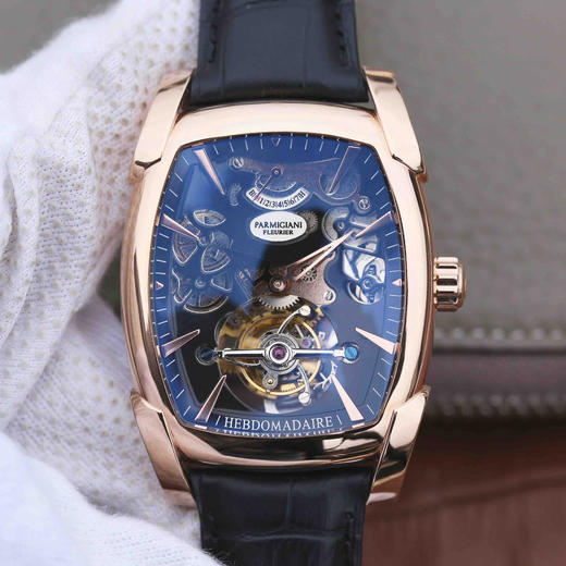 BM帕玛强尼TOURBILLON系列PF012512.01。真陀飞轮男士 手动机械,53x37.2毫米原版尺寸,男士 材质：精钢镀金，真皮表带 商品图0