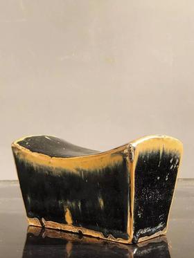 黑釉元宝形老瓷枕 顺丰包邮