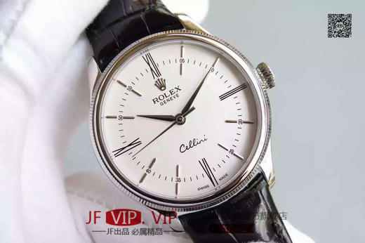 MKS劳力士切利尼系列50509。39毫米直径，包白金，蓝宝石镜面，头层牛皮，男士，不透底，一比一3132专用自动机械机芯。乱真。 商品图7