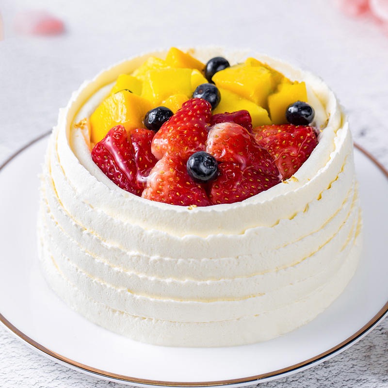 【芒果拼草莓蛋糕】-生日蛋糕/奶油蛋糕