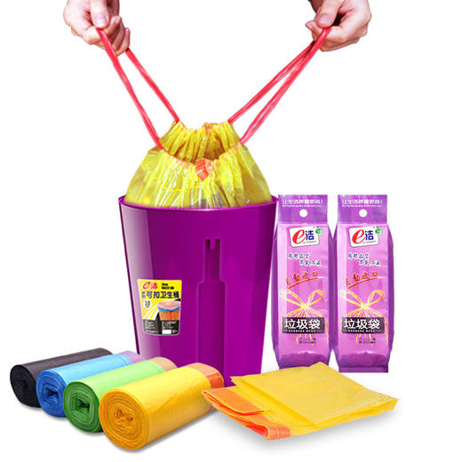 DT104550-18-加厚自动收口手提抽绳家用厨房塑料袋 商品图4