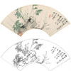 恽寿平没骨花鸟白描底稿-扇面小品-SP09 商品缩略图0