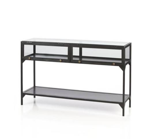 NS家居 nsfurniture    客厅 进口铁艺玻璃玄关桌NSST-4HCBM3 商品图1