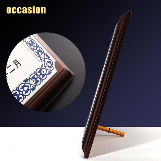 木质奖牌定制定做连心纹铜牌金属木托授权牌荣誉证书加盟代理牌匾 商品图3