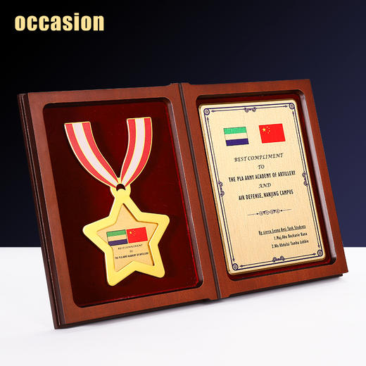 高档创意木质奖牌定制定做授权书荣誉证书纪念奖章制作颁奖五角星 商品图2